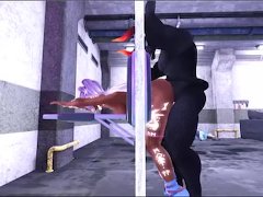 Cryptofantasy gets her asshole gaped while getting fucked at the gloryhole