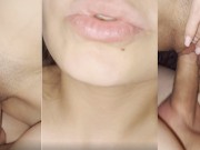 Русская шлюха в чулках просит ебать ее и кончает от члена ...