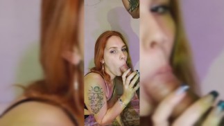 beautiful redhead slut sucking hard cock