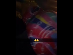 Wifey hanging out sunroof shaking that ass