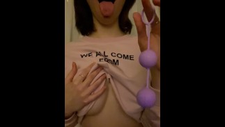 delicious vaginal balls straight from my pussy