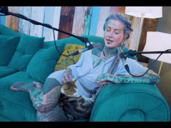 Tattoo Model Pornstar Anuskatzz talks about desire ASMR Youtube channel: ASMRkatz SFW inked hippie