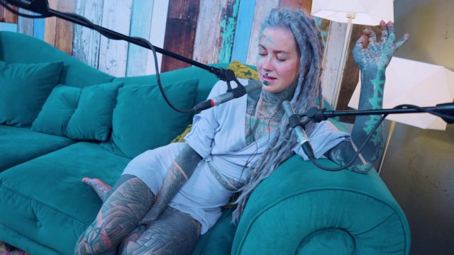 Tattoo Model Pornstar Anuskatzz talks about passion ASMR Youtube channel: ASMRkatz SFW inked hippie