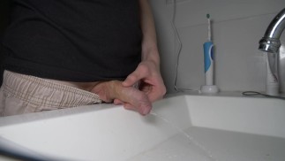 Pee in sink