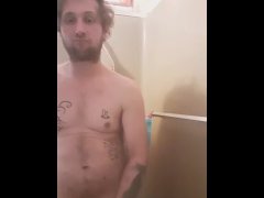 Phone hanging in the shower getting a view