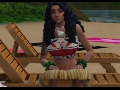 Moana fucked on the beach by BWC