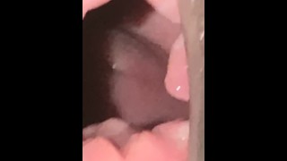 The look inside of a ebony pussy