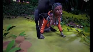 Michigan Dogman alleva Ebony MILF in escursione | Mostro | Cazzo grosso | 3D
