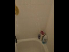 Quick soapy piss in the shower