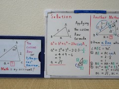 The cosine law formula or Pythagoras' theorem.[JapanMath]()
