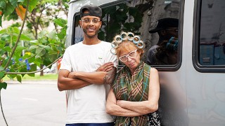 busty redhead granny is ready for an anal ride