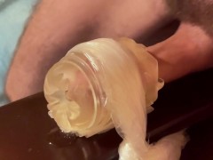 Dirty Talking Daddy Fucking Fleshlight and Moaning until Huge Cum - Intense Shaking Orgasm - fap2it