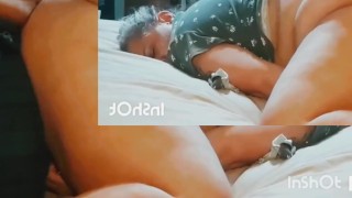Pov cums hard from strapon