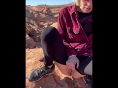 Piss Slut pissing outside on a nice sunny day!