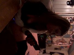 Molly Cummings on her dick