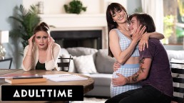 ADULT TIME - 熟女 Lexi Luna 在学习期间免费使用阴部操屄帮助继子集中注意力！