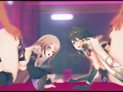 【崩壊スターレイル 乱交セックス2】マダムヘルタ,ルアン・メェイが集団エッチする3Dエロアニメ動画(The Herta,Ruan Mei group orgy sex2.)