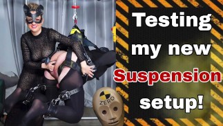 Training Zero Femdom Suspension Bondage Demo! Predicament Submissive Humiliation Real Homemade MILF