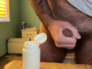 Earl masturbates again and finally cums almost hitting his phone camera