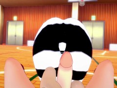 Hana from Prison School Works Out With a Footjob! Hentai POV