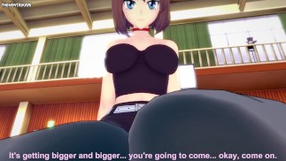 Anzu rom Yu-Gi-Oh! Works Out With a Footjob! Hentai POV