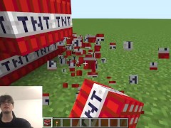 How to build and Blow up a Big Dick from TNT in Minecraft