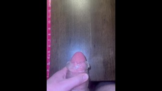 CUMSHOT DISTANCE CONTEST WITH FLESHLIGHT QUICKSHOT