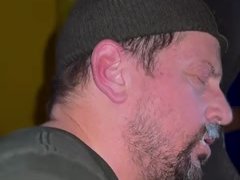 watching the walk away while tasting his cum