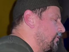 watching the walk away while tasting his cum 14/16