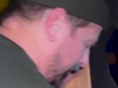 watching the walk away while tasting his cum 16/16