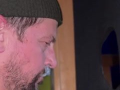 watching the walk away while tasting his cum 2/16