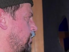 watching the walk away while tasting his cum 3/16