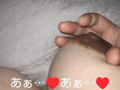 【字幕付き】1週間ぶりのチクニーで久々に乳首アクメ決めりゅッ♥️おほォ～んッ♥️ - Screenshot 5 of 16 - いく いく