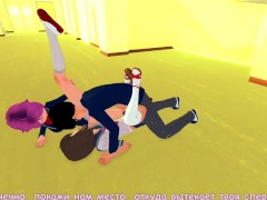 3D Дандадан тройничок Акарун трахается с Момо Аясэ и Айра Ширатори в школе - Screenshot 16 of 16 - Momo