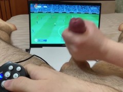 He tries to play FIFA while she plays with his COCK!!! (Man City vs Liverpool)