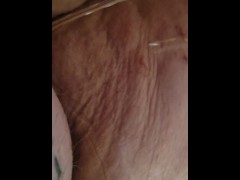 Chubby Bunny pees on owner