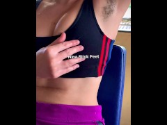 POV: You are at the Gym with me! Sweaty Feet and Hairy Armpit Fetish