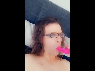 Sexy Alexa Vega fucking herself with her dildo.