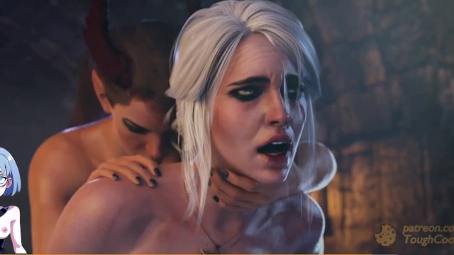 Ciri entrega todos sus agujeros a Futa Súcubo y obtiene creampie anal