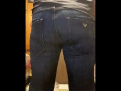 Desperate after work toilet piss #8 + big relieving  jean farts that finally came out