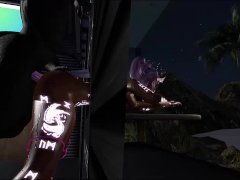 Cryptofantasy gets her asshole gaped with a big cock while getting fucked at the gloryhole