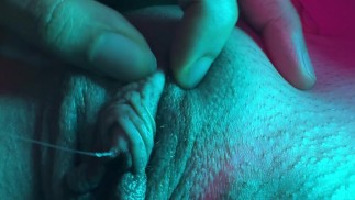 Eating my BIG CLIT!!