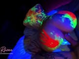 Neon Glow Hardcore – Wild Fluorescent Sex on the Bed with TheoRhena!