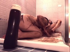 彼女のパイパンまんこをチョコまみれにして激甘クンニ♡ねっとりトロけるようなクリトリスへの愛撫で痙攣絶頂イキまくり　クリ舐め　全裸　ヌルヌル　濃厚　m字開脚　女性向け　AV　えっち　えむゆみ　カップル - Screenshot 7 of 16 - 最高 に エロ い