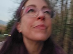 Intimate Side-of-the-road Pee at Sunset