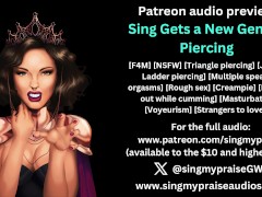 Sing Gets a New Genital Piercing erotic audio preview -Performed by Singmypraise