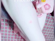 بهترین خودارضایی تا حالا دیدم.femboy perfect masturbation