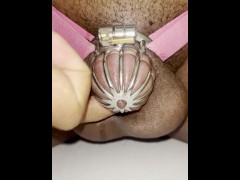 Cumming & Removing the Cage After 2 Days of 24/7 Chastity