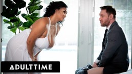 ADULT TIME - Big Naturals Bride Ashlyn Peaks Bounces On Best Man's Cock To Calm His Nerves!