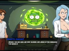 Portal Porn Demoniums [ PARODY HENTAI GAME ] Ep.1 Morty's SISTER SQUIRTING in the shower !